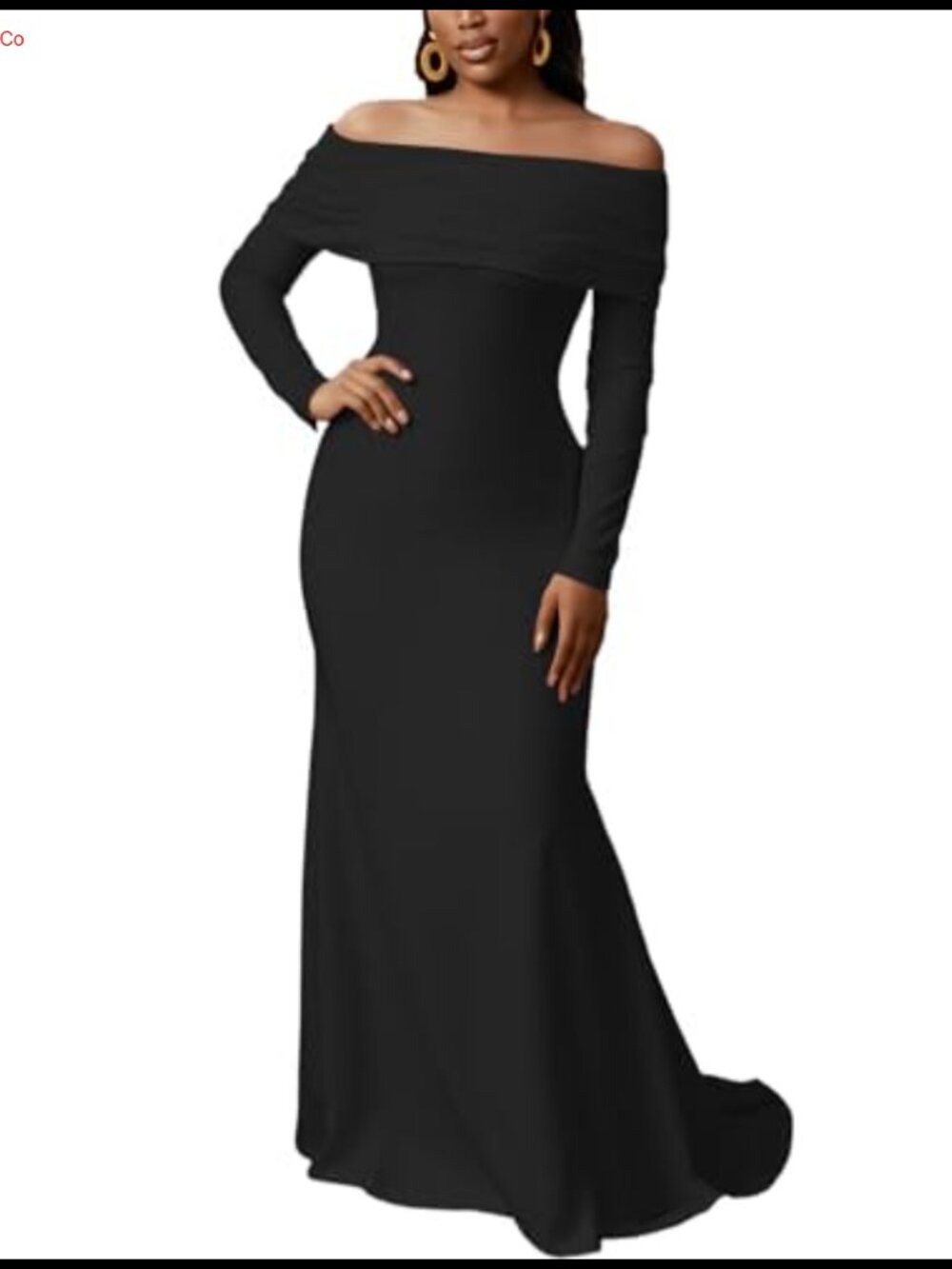 Off Shoulder Long Sleeve Formal Maxi Dress Backless Mermaid